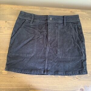 American‎ Eagle Womens 8 Regular Charcoal Grey Corduroy Mini Skirt